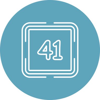 Kırk bir web simgesi vektör illüstrasyonu