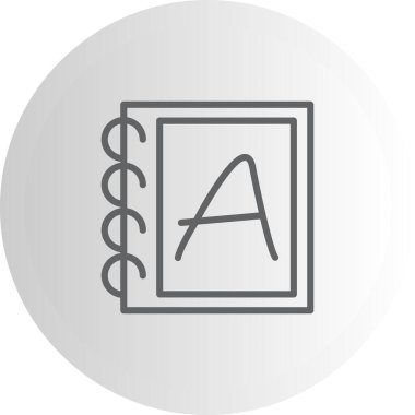 Büyük harf A web simgesi vektör illüstrasyonu