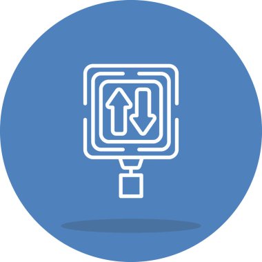 Bölünmüş Karayolu Kalın Web Grafiksel Çizimi