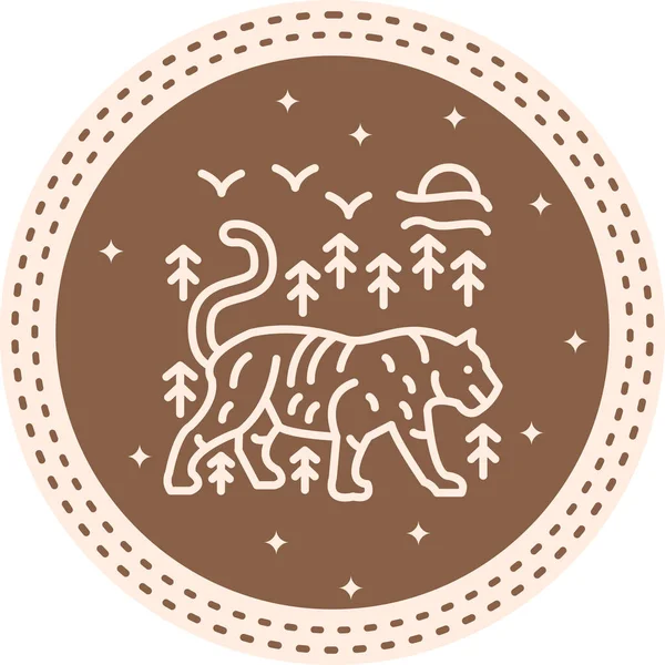 Kaplan simgesi vektör çizimi