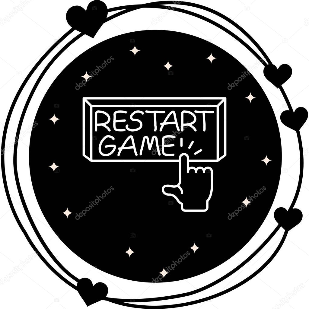 Restart Game web icon vector illustration