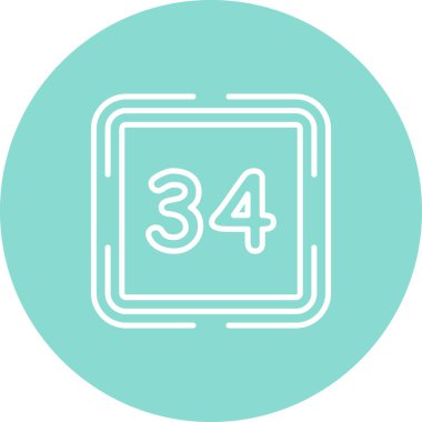 34 Web simgesi vektör illüstrasyonu