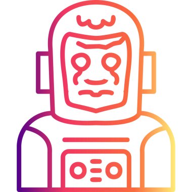 Uzay giysisi ve miğfer giyen astronot çizimi