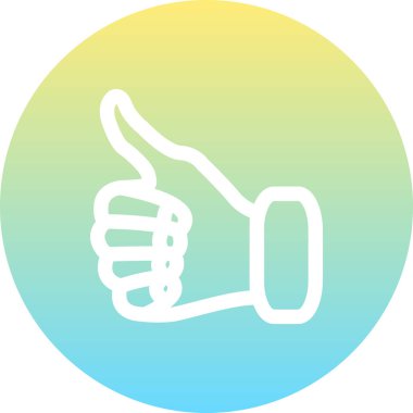 Beyaz Arkaplanda İzole Edilmiş Modern Satır Simgesi Başparmakları  