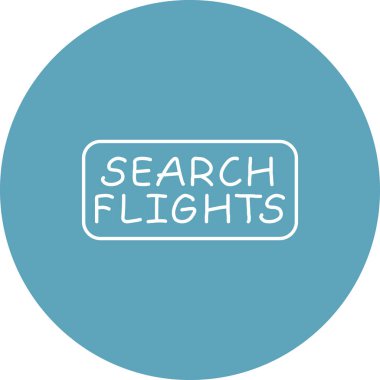 Arama Uçuşları web simgesi vektör çizimi