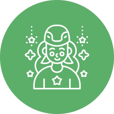 Yıldızlı şapka takan gülümseyen kız.