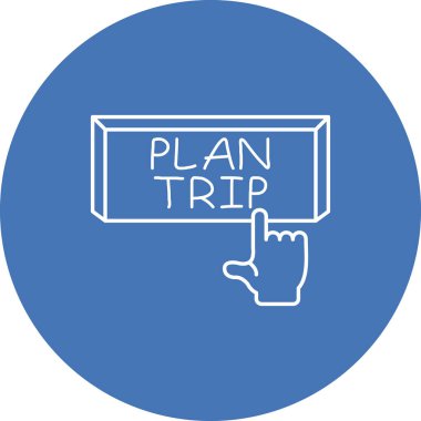 Trip Web simgesi vektör çizimi planı
