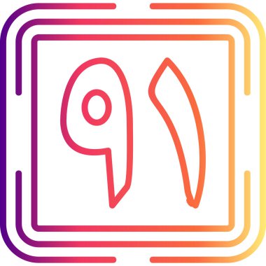 Doksan bir web simgesi vektör illüstrasyonu