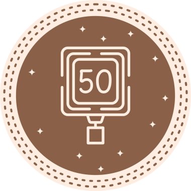 Hız sınırı web simgesi vektör illüstrasyonuName