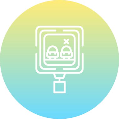 Web simgesi vektör illüstrasyonunu Geçmek Yok