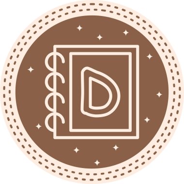 Büyük harf D web simgesi vektör illüstrasyonu