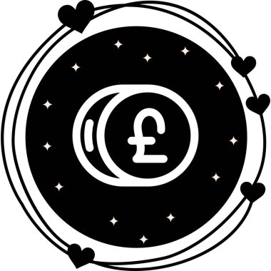 Pound Coin Modern Soyut Yaratıcı Tasarım Varlığı