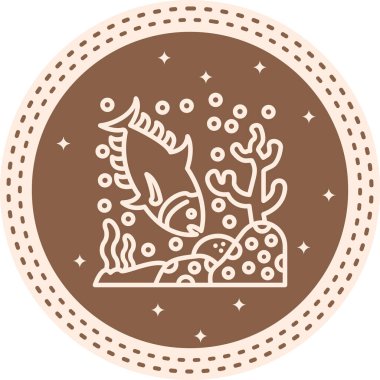 Ton balığı simgesinin vektör illüstrasyonu