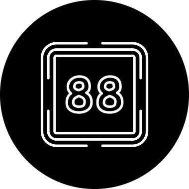 Seksen sekiz web simgesi vektör illüstrasyonu