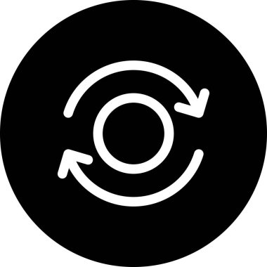 Geri dönüşüm çemberi oluşturan iki oktan oluşan simge