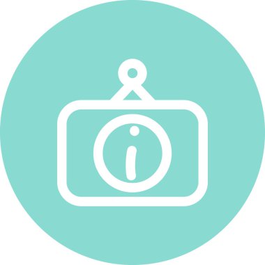 Dairesel arkaplan içinde basit bilgi simgesi