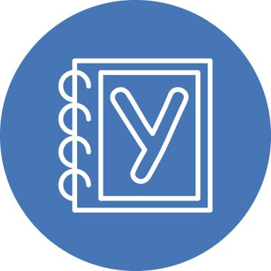 Büyük harf Y web simgesi vektör illüstrasyonu