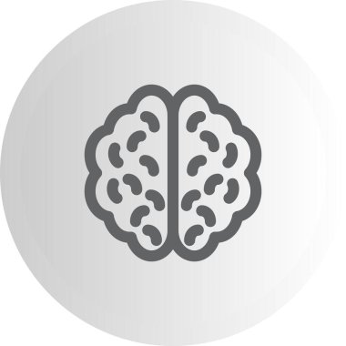 Beyin satırı simgesi, vektör çizim