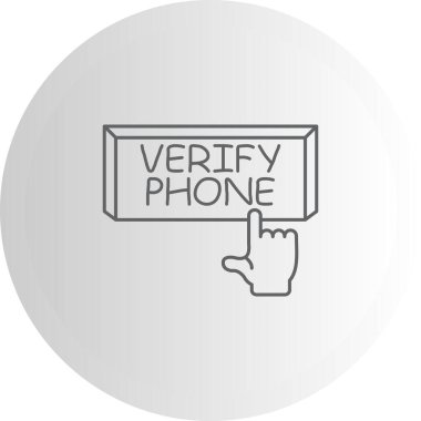 Telefon Web simgesi vektör illüstrasyonunu doğrula