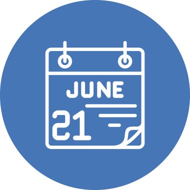 21 Haziran Zarif Dijital Tasarım Sembolü