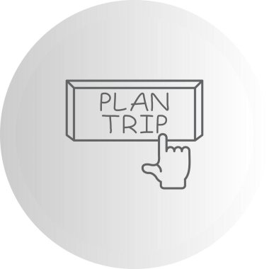 Trip Web simgesi vektör çizimi planı
