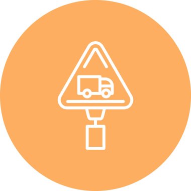 Truck Route Line simple Icon