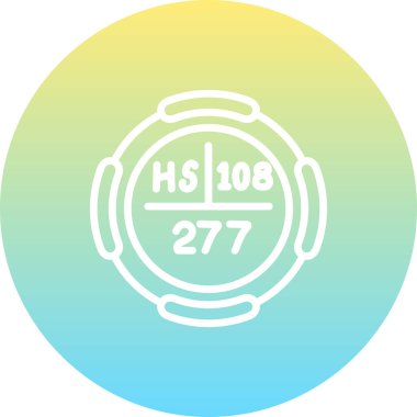 Hassium web simgesi vektör illüstrasyonu