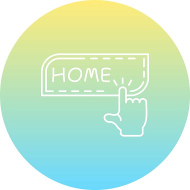 Ev Parmağı Tap Web simgesi vektör çizimi