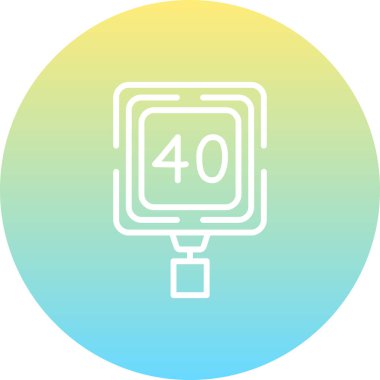 Hız sınırı web simgesi vektör illüstrasyonuName