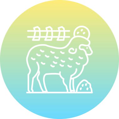 Koyun ikonu vektör illüstrasyon tasarımı