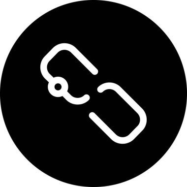 Basit siyah beyaz bağlantı simgesi