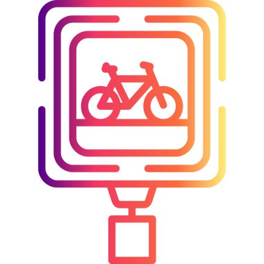 Bisiklet Geçidi Web simgesi vektör çizimi