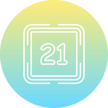 21 Web simgesi vektör illüstrasyonu