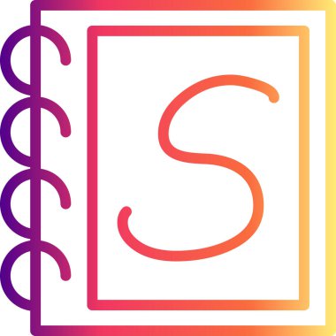 Büyük harf S web simgesi vektör illüstrasyonu