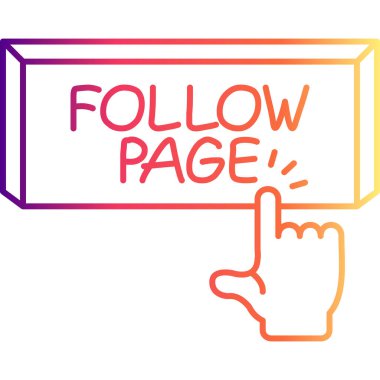 Sayfa Parmak Tuşu Entelektüel Özel Vektör Sanat Nesnesini Takip Et