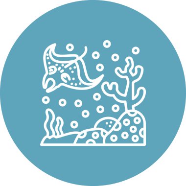 Manta Ray web simgesi vektör illüstrasyonu
