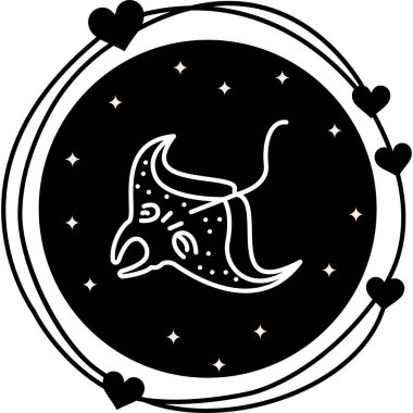 Manta Ray web simgesi vektör illüstrasyonu