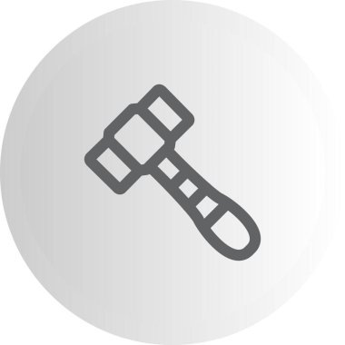 Modern Çekiç Hattı Simgesi Beyaz Arkaplanda İzole Edildi 