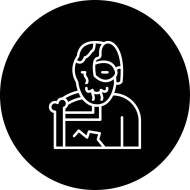 Sayborg. Web simgesi basit illüstrasyon