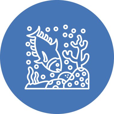 Ton balığı simgesinin vektör illüstrasyonu