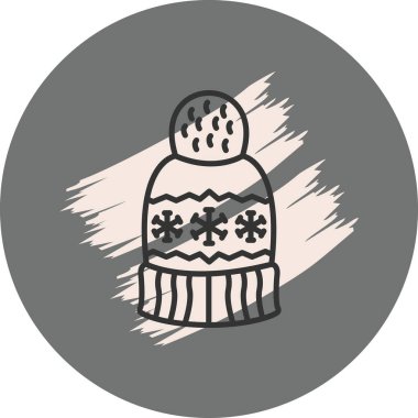 Kış Şapkası web simgesi vektör illüstrasyonu