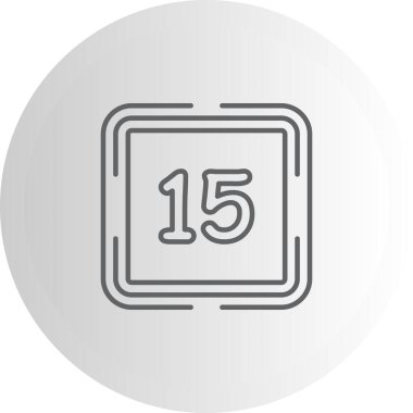 On beş Premium Minimal Düz Vektör İllüstrasyonu Sayılıyor