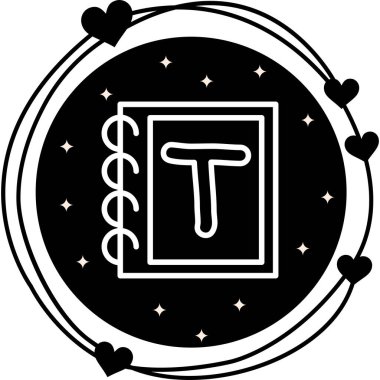 Büyük harf T web simgesi vektör illüstrasyonu