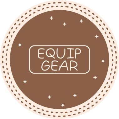 Equip Gear Web simgesi vektör illüstrasyonuName