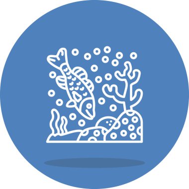 Benekli Bass web simgesi vektör illüstrasyonu