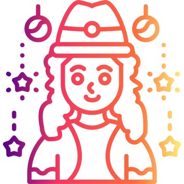 kız avatar simgesi, vektör illüstrasyonu basit tasarım