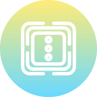 İçinde üç nokta olan basit geometrik şekil