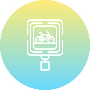 Bisiklet Geçidi Web simgesi vektör çizimi