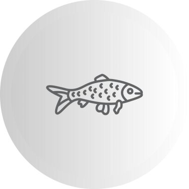 Balık ikonunun vektör çizimi. Koi.