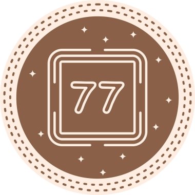 Seventy Seven  web icon vector illustration